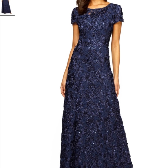 Evening gown by Alex Evenings in navy - Picture 2 of 5